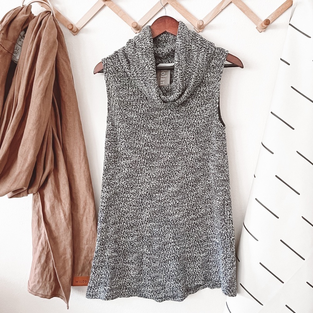 Anthropologie Dolan Sleeveless Textured Cowl Neck Tunic
